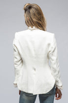 Daria Jacket In White Linen - AXEL'S