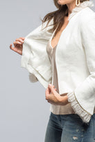 Daria Jacket In White Linen - AXEL'S