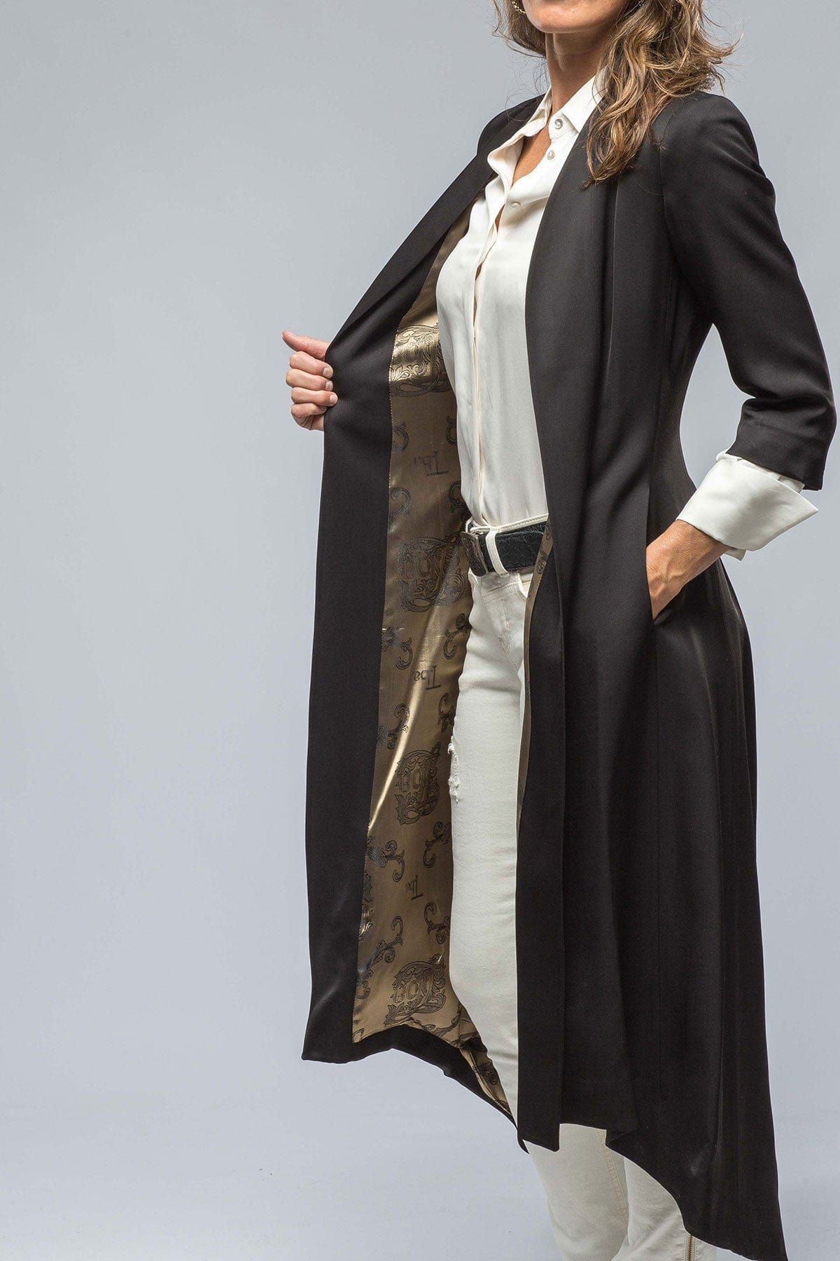 & Other Stories Jackets & Coats | Relaxed Long Silk Blazer Oatmeal - Womens  « Asevanhillstrades