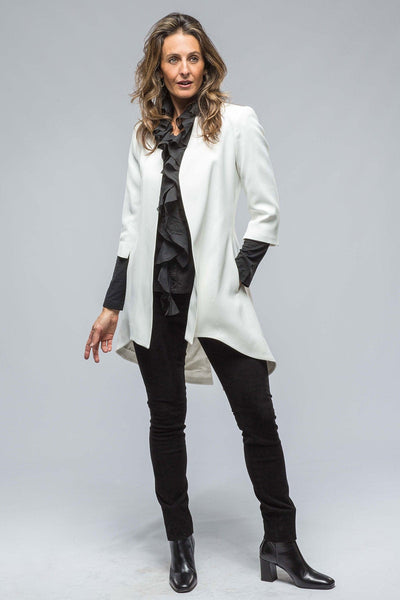 Morgana Short Coat In White - AXEL'S