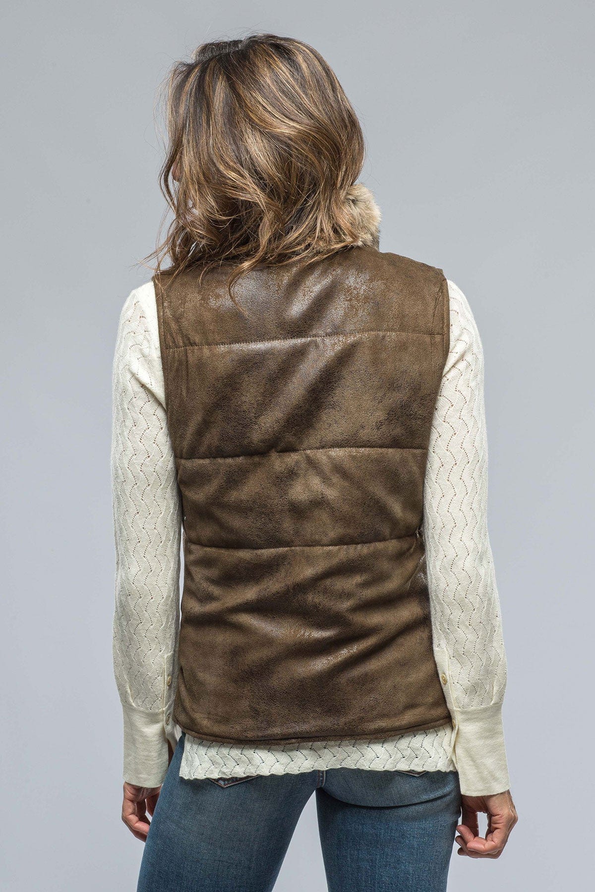 Salamanca Reversible Tweed/Leather Vest W/ Fur - AXEL'S