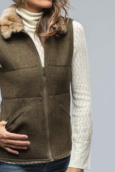 Salamanca Reversible Tweed/Leather Vest W/ Fur - AXEL'S