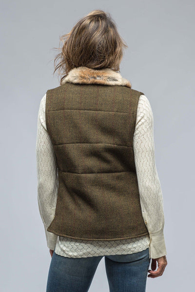 Salamanca Reversible Tweed/Leather Vest W/ Fur - AXEL'S