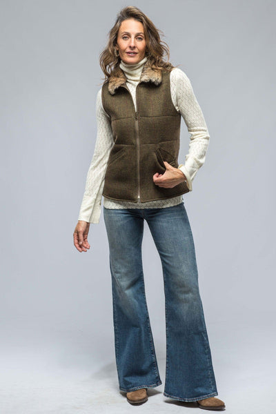 Salamanca Reversible Tweed/Leather Vest W/ Fur - AXEL'S