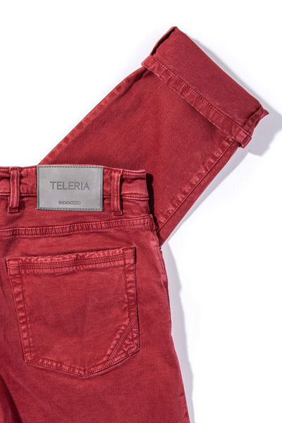 Ryland Rugged Soft Touch Cotton Jeans in Cherry - AXEL'S