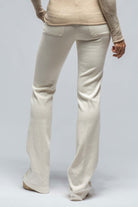 Selma Stretch Cord Flare Pant In White - AXEL'S