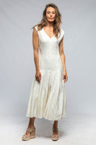 Molina Silk Linen Dress In Ivory - AXEL'S