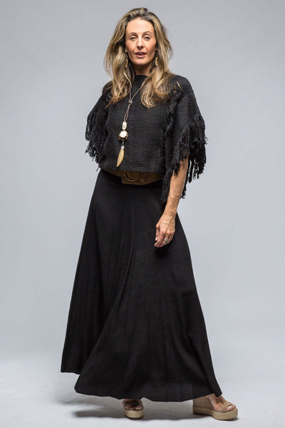 Serena Lace Fringe Crop Top In Black - AXEL'S
